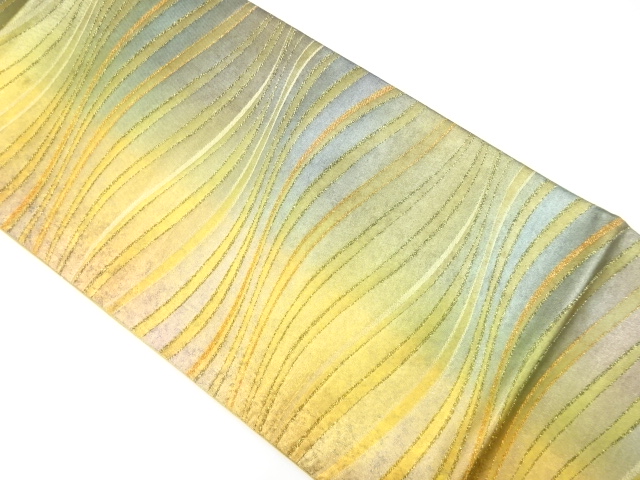 JAPANESE FUKURO OBI / SAGANISHIKI / WOVEN WAVY STRIPE